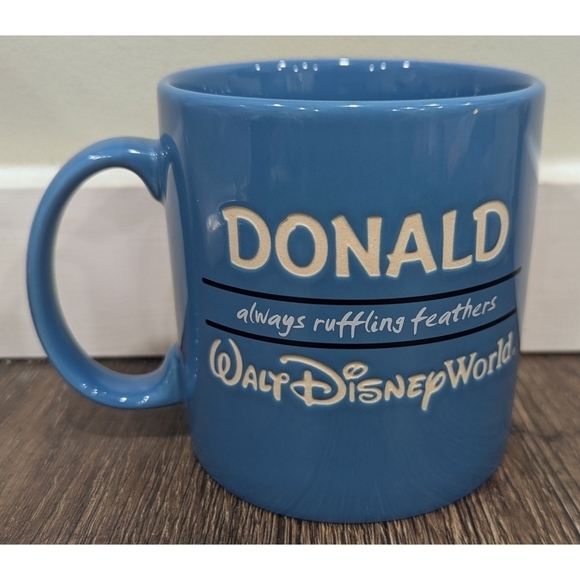 Disney Parks Donald Always Ruffles Feathers Blue Ceramic Large Mug - Picture 4 of 7